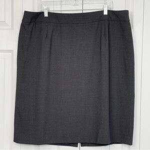 Calvin Klein Classic Fit Charcoal Gray Business Casual Pencil Skirt 20W